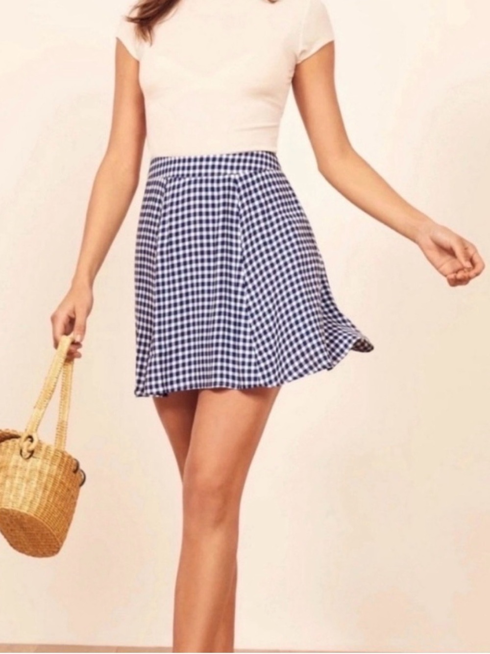 Reformation Gingham tSkirt 0
